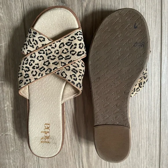 VTG Y2K Women's Leopard Print Sandals - Picture 6 of 7